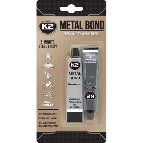 Pegamento epoxi K2 para unir metales, adhesivo para metales 56,7 g
