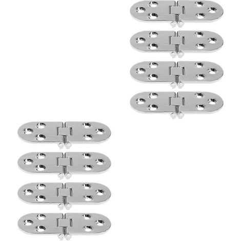 Operitacx Lot de 8 petites charnières pliantes pour table, idéales pour boîtes et bijoux. (1/5)