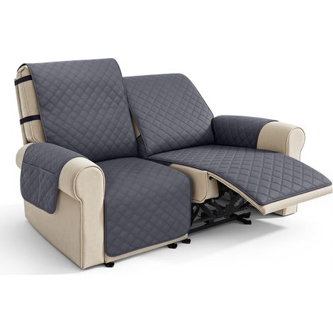 M MCombo 2 Sitzer Sesselschoner für Relaxsessel, Wasserdicht & Anti-Rutsch Sesselbezug mit Armlehne & Taschen, Kratzfester Sofabezug für Fernsehsessel 7009 7705 7719, 1833M1 (1/5)