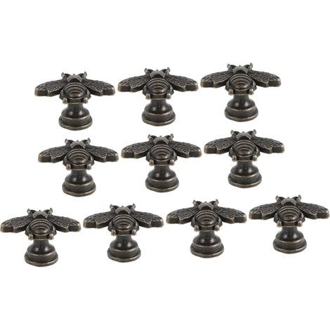 10 pièces Boutons De Commode Abeille Vintage Pour Poignées Armoire Décoratives Métal Boutons De Placard (1/5)