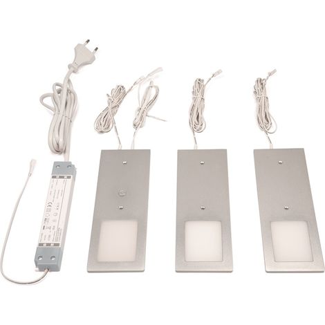 L&S Anbauleuchte Planar L neutralweiß 24 V DC 3 x 3 W Rahmenfarbe Aluminum