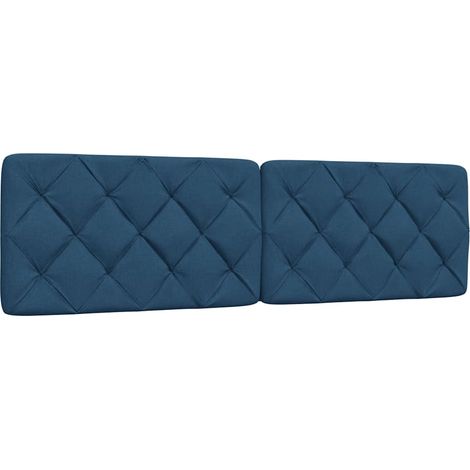 Cabecero de cama acolchado tela azul 180 cm vidaXL (1/5)