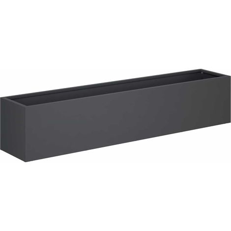 Macetero de Jardín Gris antracita 100 x 20 x 20 cm vidaXL (1/5)