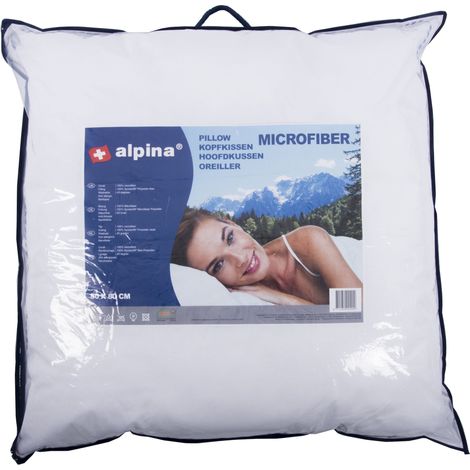 Oreiller, microfibre, blanc, 155/220, 80 x 80 x 15 cm