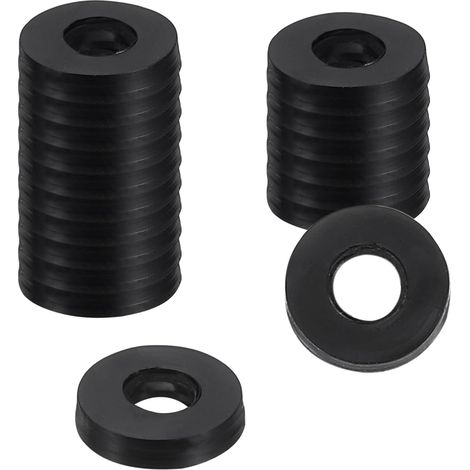 18Pcs Rondelle Caoutchouc 7mm OD x 3mm ID x 1.2mm Épaisseur Rondelle Plate pour Boulons, Entretoises, Pommeau de Douche, Plomberie, Raccord de Tuyau (1/5)