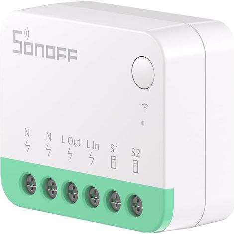 Micromodule Interrupteur Connecté WiFi 2 Voies - 10A Sans Fil Neutre - Contrôle APP et Vocal - Compatible Alexa Google (1/5)