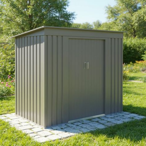 Casetta da giardino in metallo – MJ 6 x 4 monopendenza - 2,4 m² - Antracite