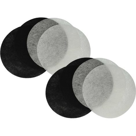 vhbw 4x activated carbon filter, 4x grease filter compatible with Moulinex T-43, T-41, T-42 Deep Fryer - 8 Part Filter Set