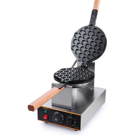 Stoex – Gaufrier électrique professionnel en acier inoxydable – 110V-220V – Température réglable 50-300℃ – Moule antiadhésif inclus