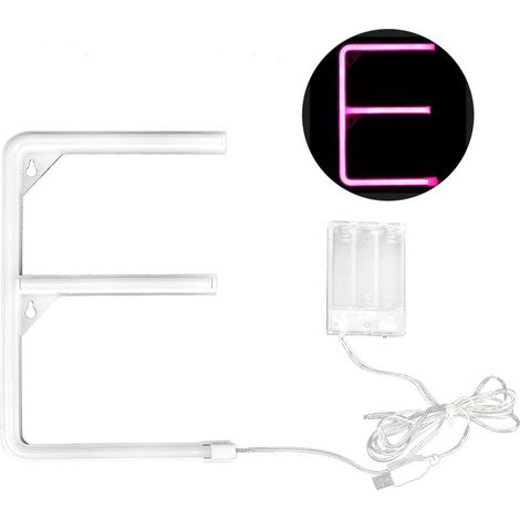 Lettre bright LED in the shape of E, elegant and Unique, decorative for the home, a party of wedding, rose (1/5)
