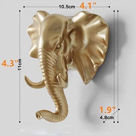 Memkey – Lot de 3 crochets muraux en forme d'animaux – Installation facile – Supporte jusqu'à 2,7 kg – Pour salle de bain et décoration murale (1/4)