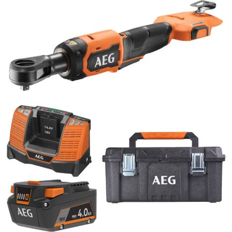 Pack AEG 18V - Clé à cliquet Brushless 75Nm - Batterie 4.0 Ah - Chargeur - Caisse de rangement (1/5)