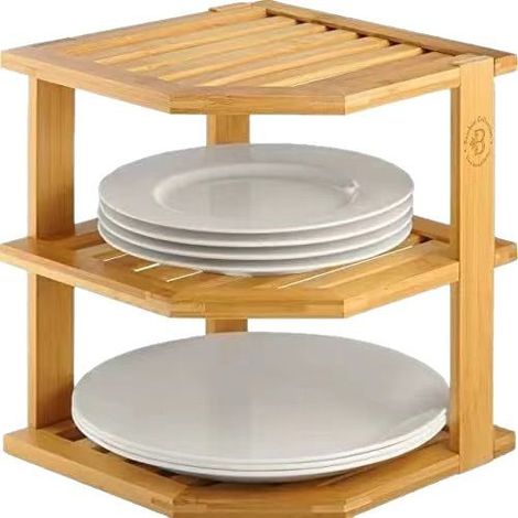 3-stufiges Eckregal aus Bambus - 5five