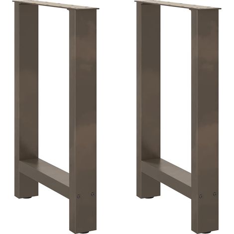 Esstischbeine Naturstahl 2 Stk. 50x(72-73) cm Stahl