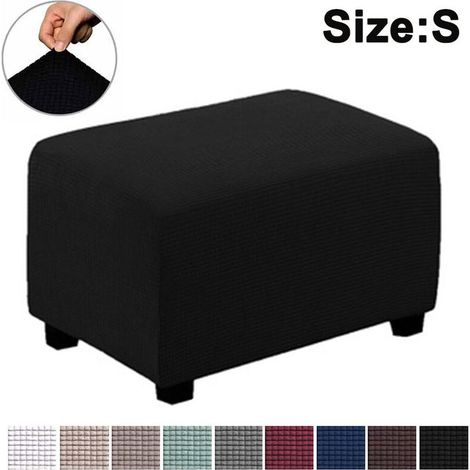 Housse De Pouf Extensible Housse De Protection Pour Pouf Housse De Rangement Pour Pouf Housse De Protection Pour Meubles Housse De Protection Soft Rectangle Avec Ceinture Élastique ----- S ---- (1/4)