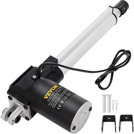 Actionneur Lineaire 6000 N Course deActionneur Lineaire Support de Montage 200 mm, Actionneur Lineaire Robuste de Moteur Electrique 12 V DC Vitesse de Deplacement 5 mm/s, Canape, Ascenseur TV (1/5)