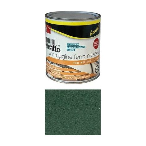 SMALTO ANTIRUGGINE FERROMICACEO HAND - VERDE ML 750- 6 pezzi