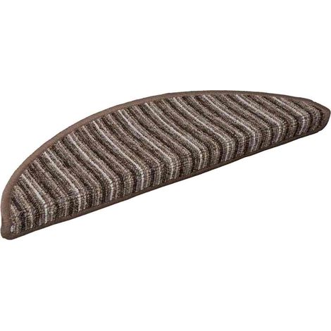 Self-adhesive Stair Mats 15 pcs Brown 56 x 17 x 3 cm vidaXL