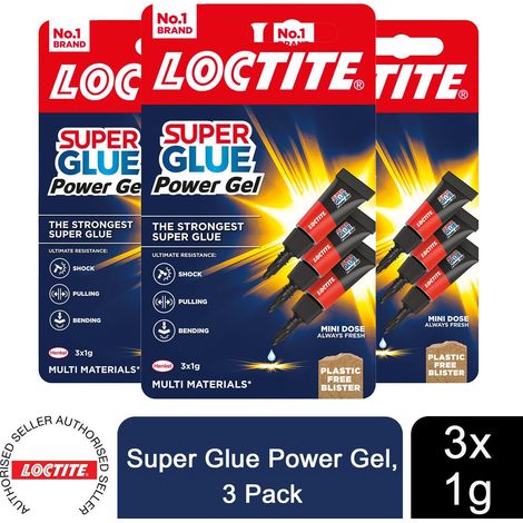 Loctite Mini Trio Super Glue Gel for High-Quality Repair for All Materials, 9x1g (1/5)