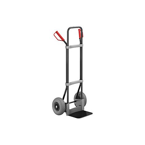 eurokraft pro  Carrello per sacchi  nero  piano di appoggio