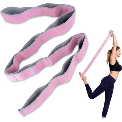 Elastic Sport Band, Yoga Stretch Assist Band 10 Niveaux Anneau numérique, physiothérapie Pilates Dance Gymnastique Fitness résistance Band, amélioration de l'équipement de flexibilité (1/5)