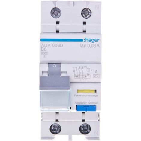 Hager Interruptor Diferencial 1+N 6A Curva B Neutro