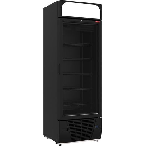 Vitrine ventilée négative 496L 6 niveaux fixes caisson lumineux noir - Classe C - Diamond