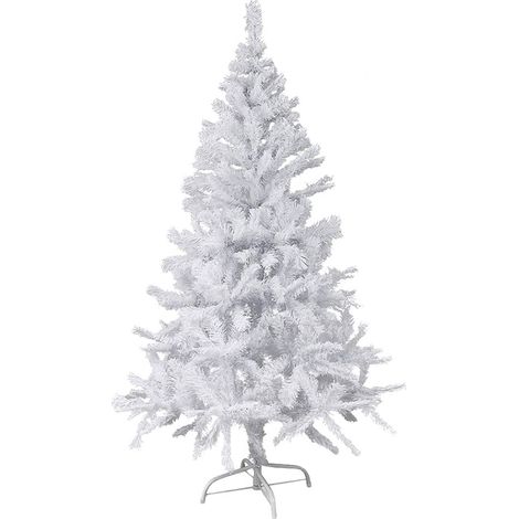 Árbol de Navidad blanco 240 cm Abeto artificial con ramas plegables