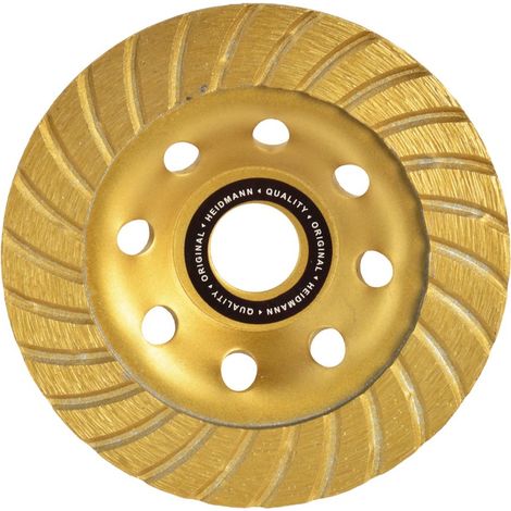 Disco turbo de diamante para pulido de hormigón 125 mm x 22,23 mm Heidmann (50) (1/3)