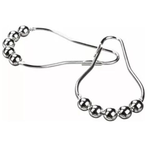 Ahlsen Anneaux de Rideaux Douche avec Crochet en Métal – Anneau Circulaire ouvrable pour Rideaux (1/4)