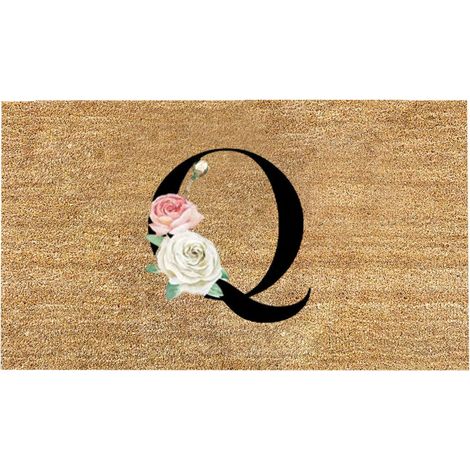Tapis De Salle De Bains - Tapis D'Entrée Personnalisé Avec Lettres Alphabet - 40 X 60 Cm - En Polyester - Pour Intérieur Et Extérieur - 1 Pièce (1/4)