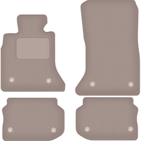 Alfombrillas de terciopelo para BMW 5 F10 berlina (VELCRO) (2010-2013) beige (1/5)