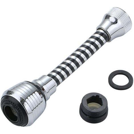 Pulvérisateur de robinet de cuisine flexible à 360 degrés, buse de robinet, remplacement de tête de robinet de cuisine, accessoire de tuyau d'évier pour robinet-2 pièces (1/5)