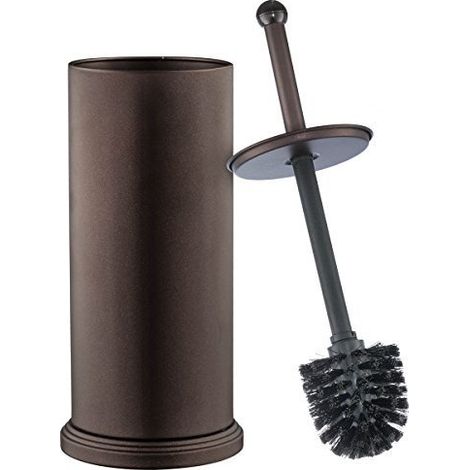 Brosse de Toilette mis en Brosse de Toilette pour Cuvette de Hauteur et Porte-balais de Toilettes avec Couvercle Grande Cuvette de Toilette Propre (1/2)