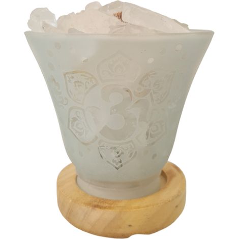 Lampe de Cristal de roche 12 cm - Aum (1/2)