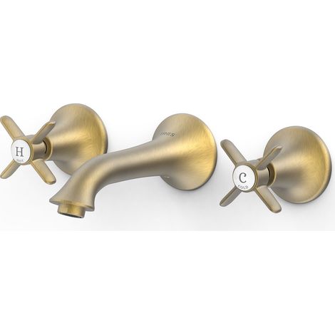 GRIFO BIMANDO EMPOTRADO PARA LAVABO CUERPO EMPOTRADO