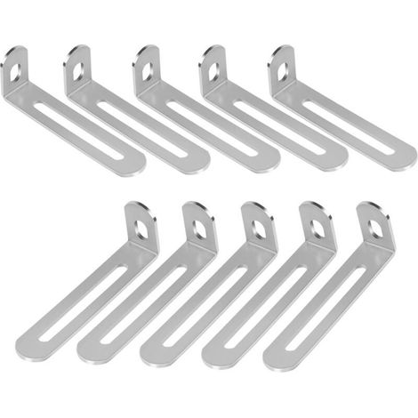 10 Pièces Équerre De Fixation,Équerres De Fixation En Forme De L Meubles Equerre Metal Support 7.25x2.4x1.5 Cm En Coin Réglable à 90 Degrés Pour éTagères Avec Structure Bois Tables Et Chaises (1/4)