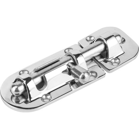 Verrou à glissière acier inoxydable marine bateau cabine porte trappe loquet fixation quincaillerie nautique 110 x 38mm (1/5)