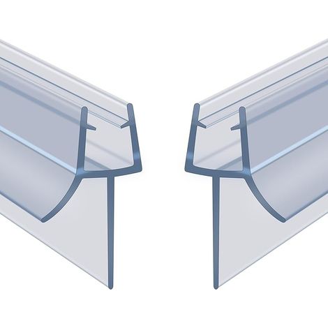 Joint de Douche pour Paroi en Verre, 40CM 2PCS Barrière de Douche, Joint Porte Douche pour Vitre 4-6mm, Joint d'Étanchéité Cabine Douche Barrière Pliable, PVC Extra-épais (Transparent)