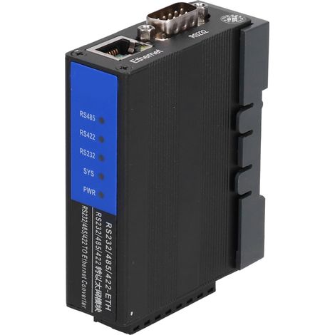 Convertisseur série RS232/485/422 vers Ethernet, module industriel de communication de données, tension d'alimentation DC 9V-24V (1/5)