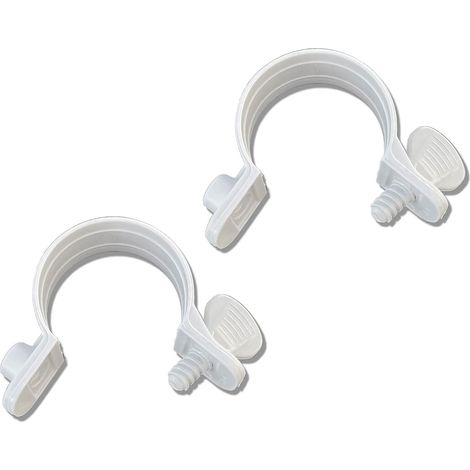 ZOLGINAH Lot de 2 colliers de serrage en plastique pour tuyaux de piscine Ø 32 mm, Gris (1/5)