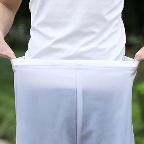 Combinaison imperméable et respirante pour le cyclisme en extérieur (pantalon et veste), blanche, taille L.