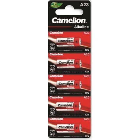 CAMELION 12V-Batterie, Plus Alkaline, A23, 5 Stück
