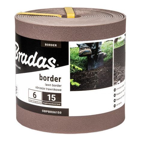 Bordure de jardin marron BORDER Longueur 6M Hauteur 150mm