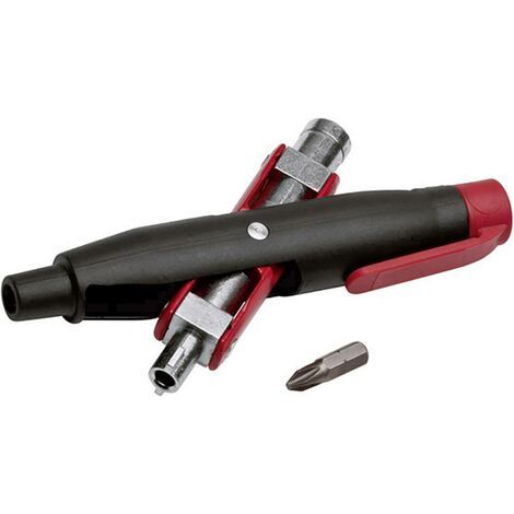 NWS 2005-4-SB Clé pour armoires électriques Clé pour armoires de distribution Zinc moulé sous pression, plastique noir, (1/5)