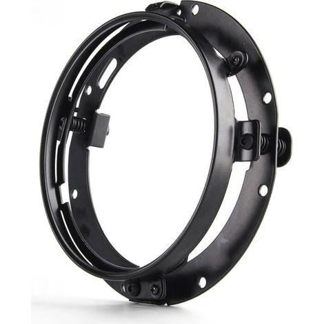 Noir Anneau de montage rond de 17,8 cm pour phare de moto/Street Glide (1/5)