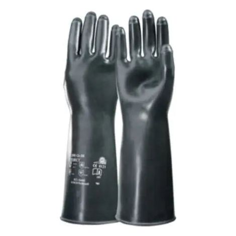 [NEUWERTIG] B-Ware Honeywell Chemiehandschuh Schutzhandschuh Butoject 898 En 388 Schwarz Größe 8