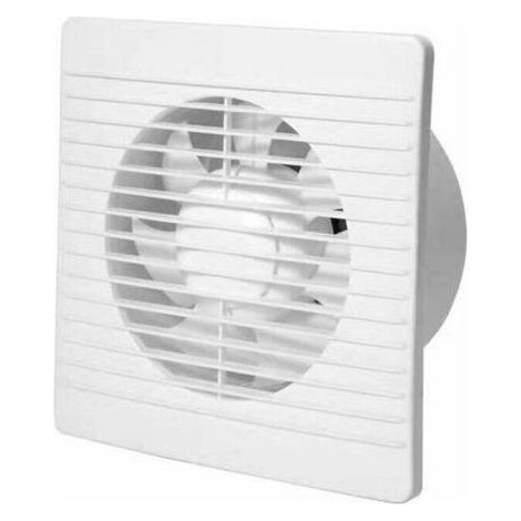 PA 100-mm-Lüfter, 12 W, 130 m³/h mit Rückschlagventil und Kettenschalter, für Fenster und Wand, für Küche, Bad, Gewächshaus, Garage, 4 Zoll, Weiß, Fonepr (1/4)