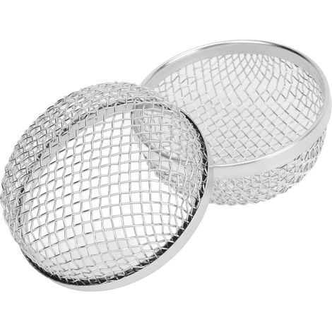 Jeu de 2 Bouches d'Aération RV 7,1cm Inox Rond Couvercle Anti-Insectes avec Grille de Protection pour Échappement de Chauffage Caravane (1/5)