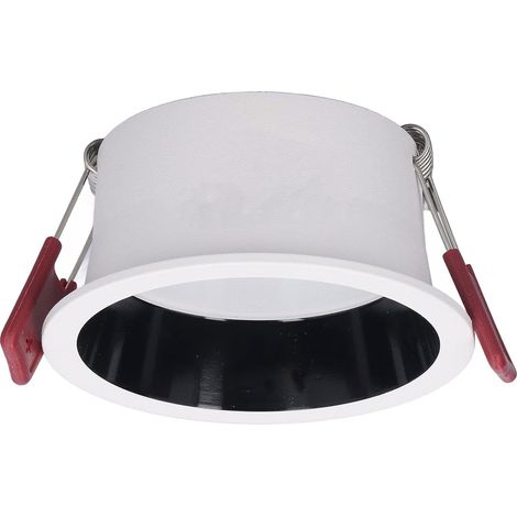 Ultra-thin white 9W recessed downlight ceiling plate, lightweight aluminum, 58g, 5.9cm diameter, for hotel and restaurant lighting (three-color changeable light) (1/5)
